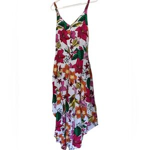 Ivy Street Vibrant Asymmetrical Floral Jumpsuit Size L